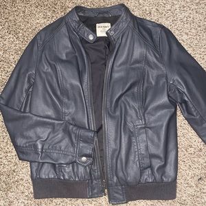 Old Navy Grey Faux Leather jacket